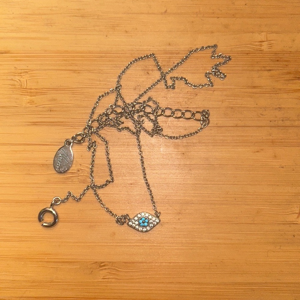 Evil eye necklace silver